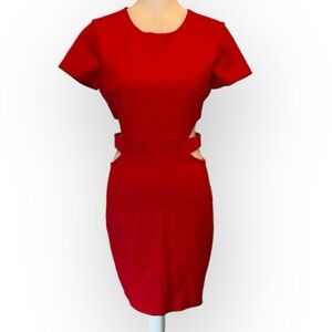Lulus Feeling the Heat red bodycon cutout mini dress